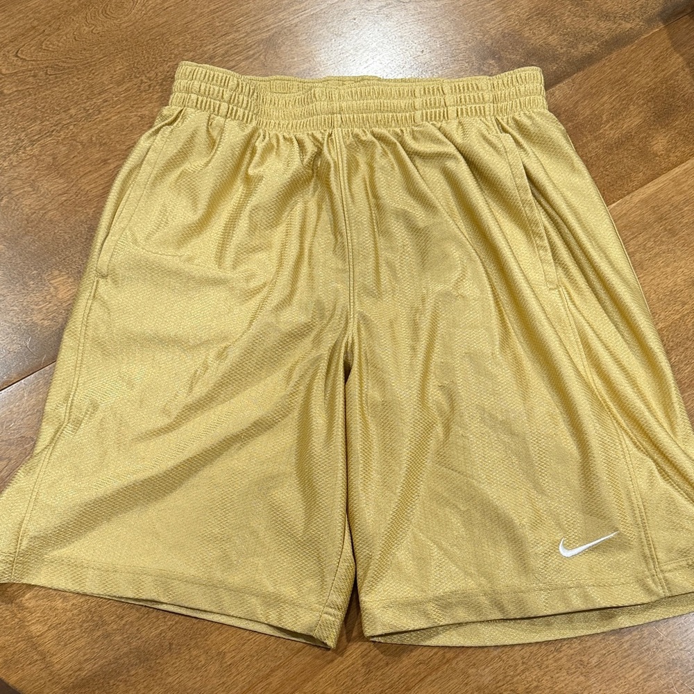 Nike Men's Yellow Athletic Shorts